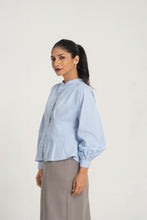 Load image into Gallery viewer, Dia Pin Tuck Shirt - Sky
