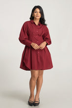 Load image into Gallery viewer, Elora Mini Dress - Wine