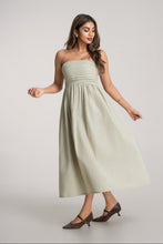 Load image into Gallery viewer, Mae Strapless Dress- Ice Gray