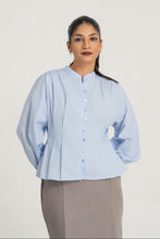 Load image into Gallery viewer, Dia Pin Tuck Shirt - Sky