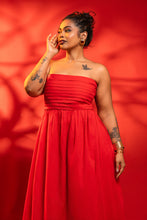 Load image into Gallery viewer, Mae Strapless Dress- Scarlet