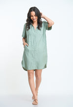 Load image into Gallery viewer, Summer Utility Mini Dress - Misty