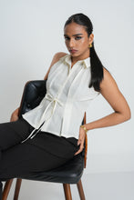 Load image into Gallery viewer, Rua Pleated Top - Cloud