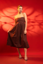 Load image into Gallery viewer, Mae Strapless Dress- Chocolate