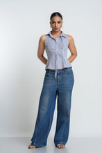 Load image into Gallery viewer, Rua Pleated Top - Sailor