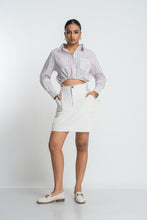 Load image into Gallery viewer, Luna Ruched Crop Shirt - Old Port