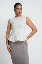 Load image into Gallery viewer, Poppy Pin Tuck Top - Cloud