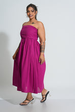 Load image into Gallery viewer, Mae Strapless Dress- Burgundy