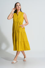 Load image into Gallery viewer, Flow Tiered Midi Dress - Mustard