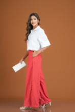 Load image into Gallery viewer, Evie Tuck Pant - Crimson