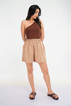 Load image into Gallery viewer, Daniella Rib One-Shoulder Top - Walnut