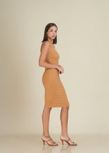 Load image into Gallery viewer, Bella Ribbed Midi Dress - Nude