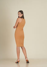 Load image into Gallery viewer, Bella Ribbed Midi Dress - Nude