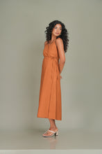 Load image into Gallery viewer, Crossover Midi Dress- Rust