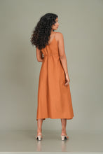 Load image into Gallery viewer, Crossover Midi Dress- Rust