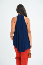 Load image into Gallery viewer, Alicia Halter Top - Oxford Blue