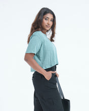 Load image into Gallery viewer, Oversized Crew Crop - Teal