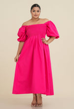 Load image into Gallery viewer, Carmen Smocked Maxi Dress - Barbie