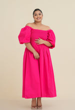 Load image into Gallery viewer, Carmen Smocked Maxi Dress - Barbie