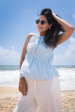 Load image into Gallery viewer, Lotus Tie-Up Top - Sky