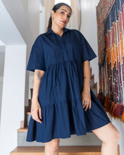 Load image into Gallery viewer, All Day Mini Tiered Dress - Navy