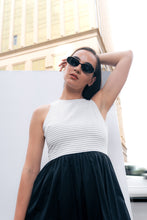 Load image into Gallery viewer, Ivory Contrast Midi Dress - Retro