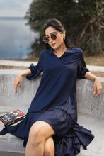 Load image into Gallery viewer, Pearl Midi Dress - Midnight