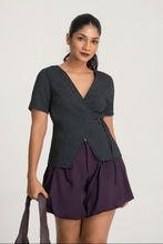 Load image into Gallery viewer, Alice Wrap Top - Black