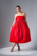 Load image into Gallery viewer, Mae Strapless Dress- Scarlet