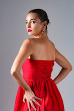 Load image into Gallery viewer, Mae Strapless Dress- Scarlet