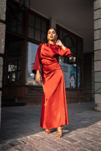 Load image into Gallery viewer, Safa Pleated Maxi Dress - Rusty