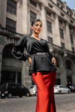 Load image into Gallery viewer, Yasmin Tie Top - Black