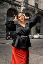 Load image into Gallery viewer, Yasmin Tie Top - Black