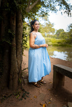 Load image into Gallery viewer, Ruby Bubble Maxi Dress - Aurudu Sky