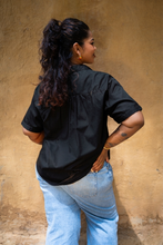 Load image into Gallery viewer, Oversized Short Sleeve Shirt - Black
