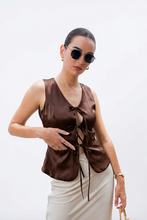 Load image into Gallery viewer, Rosie Sleeveless Top - Chocolate