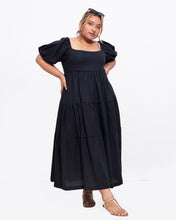 Load image into Gallery viewer, Tiered Dress With Sleeves - Black