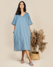 Load image into Gallery viewer, Oversized Summer Dress - Steel Blue