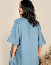Load image into Gallery viewer, Oversized Summer Dress - Steel Blue