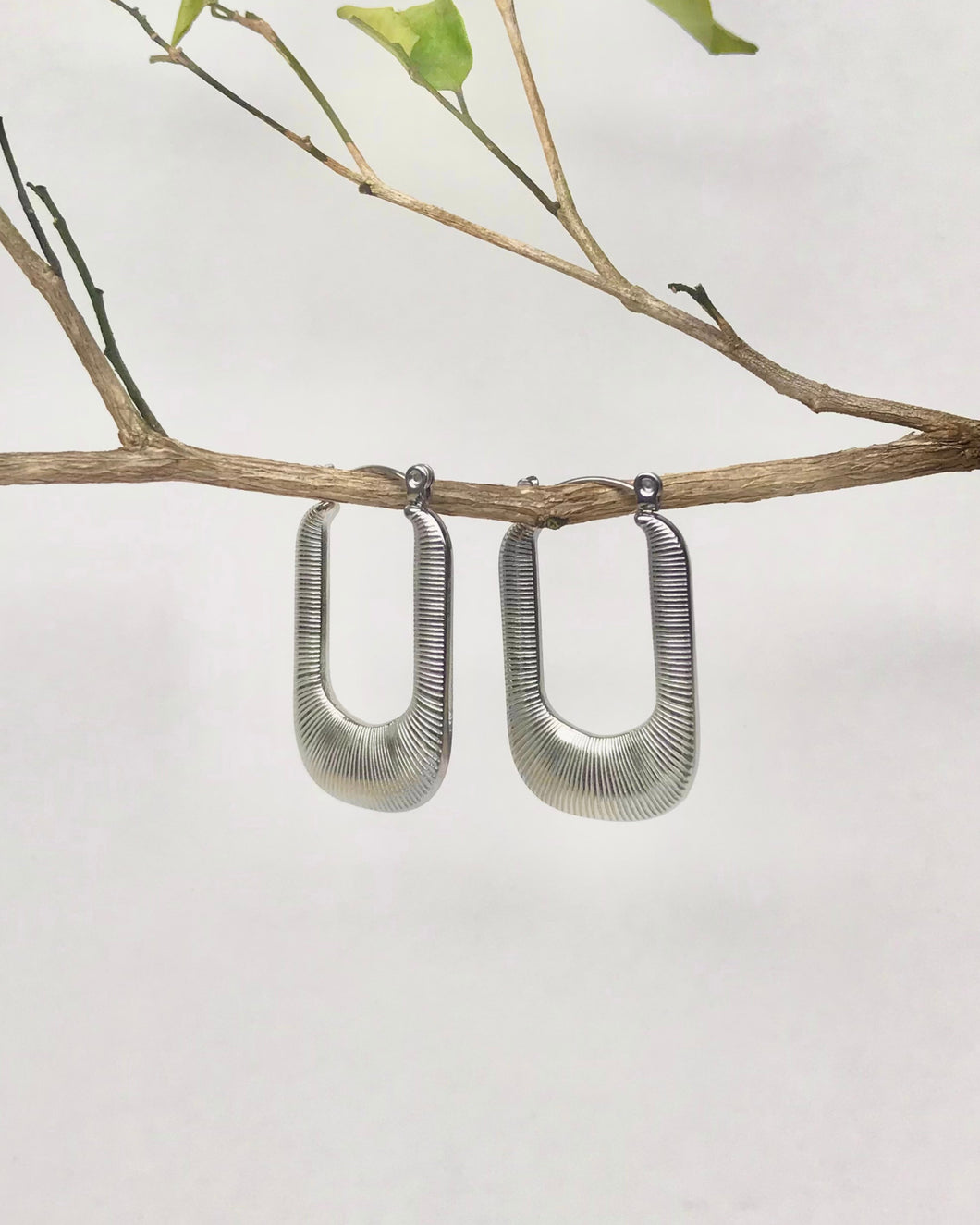 Sterling Silver Keziah Textured Hoop