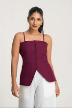 Load image into Gallery viewer, Clara Strappy Waist Coat - Plum
