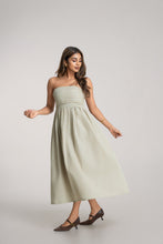 Load image into Gallery viewer, Mae Strapless Dress- Ice Gray
