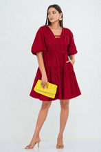 Load image into Gallery viewer, Caroline Mini Dress - Hibiscus
