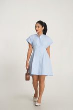 Load image into Gallery viewer, Pinning You Short Sleeve Mini Dress - Sky
