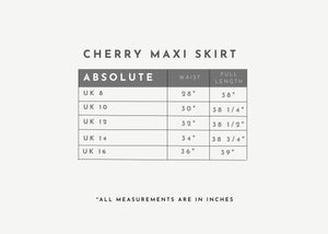 Cherry Maxi Skirt - Biscoff