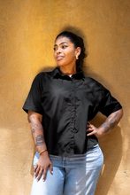 Load image into Gallery viewer, Oversized Short Sleeve Shirt - Black
