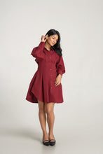 Load image into Gallery viewer, Elora Mini Dress - Wine
