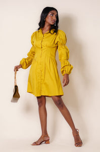 Gloria Mini Dress - Mustard