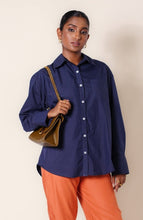 Load image into Gallery viewer, Classic Oversized Shirt - Navy Blue
