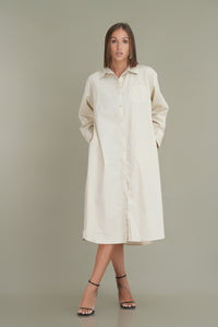 Ultimate Oversized Shirt Dress - Cream